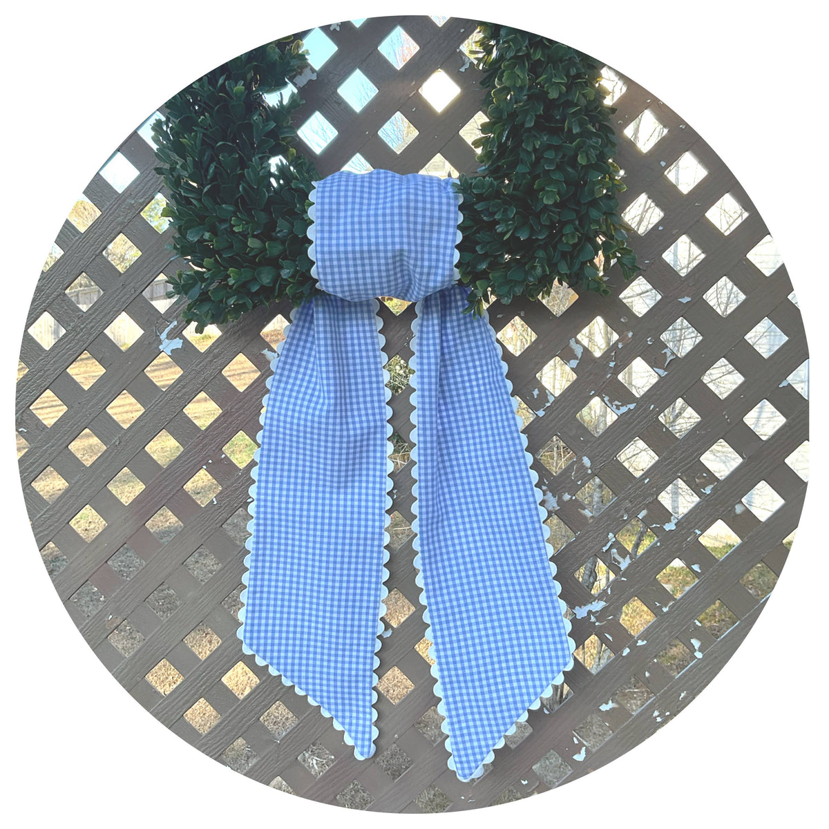 Custom Gingham Sashes with Trim