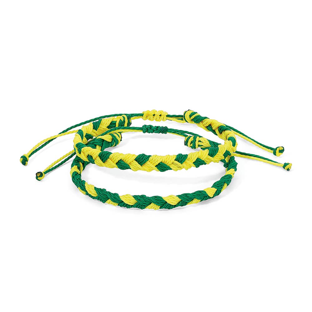 Team Colors | Fanfare Braided Bracelets S2 | Green+Yellow