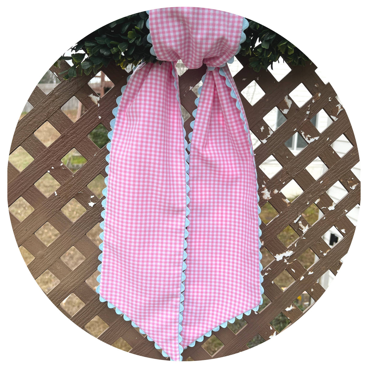 Custom Gingham Sashes with Trim