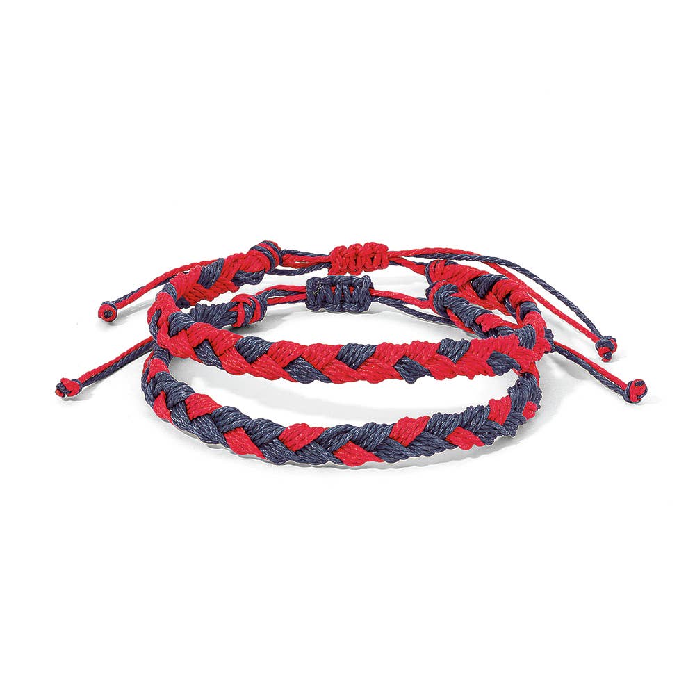 Team Colors | Fanfare Braided Bracelets S2 | Navy+Red