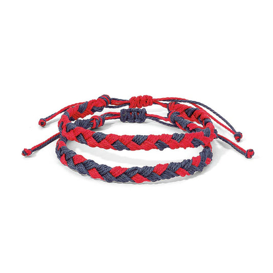 Team Colors | Fanfare Braided Bracelets S2 | Navy+Red