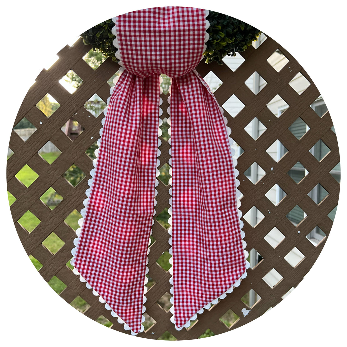Custom Gingham Sashes with Trim