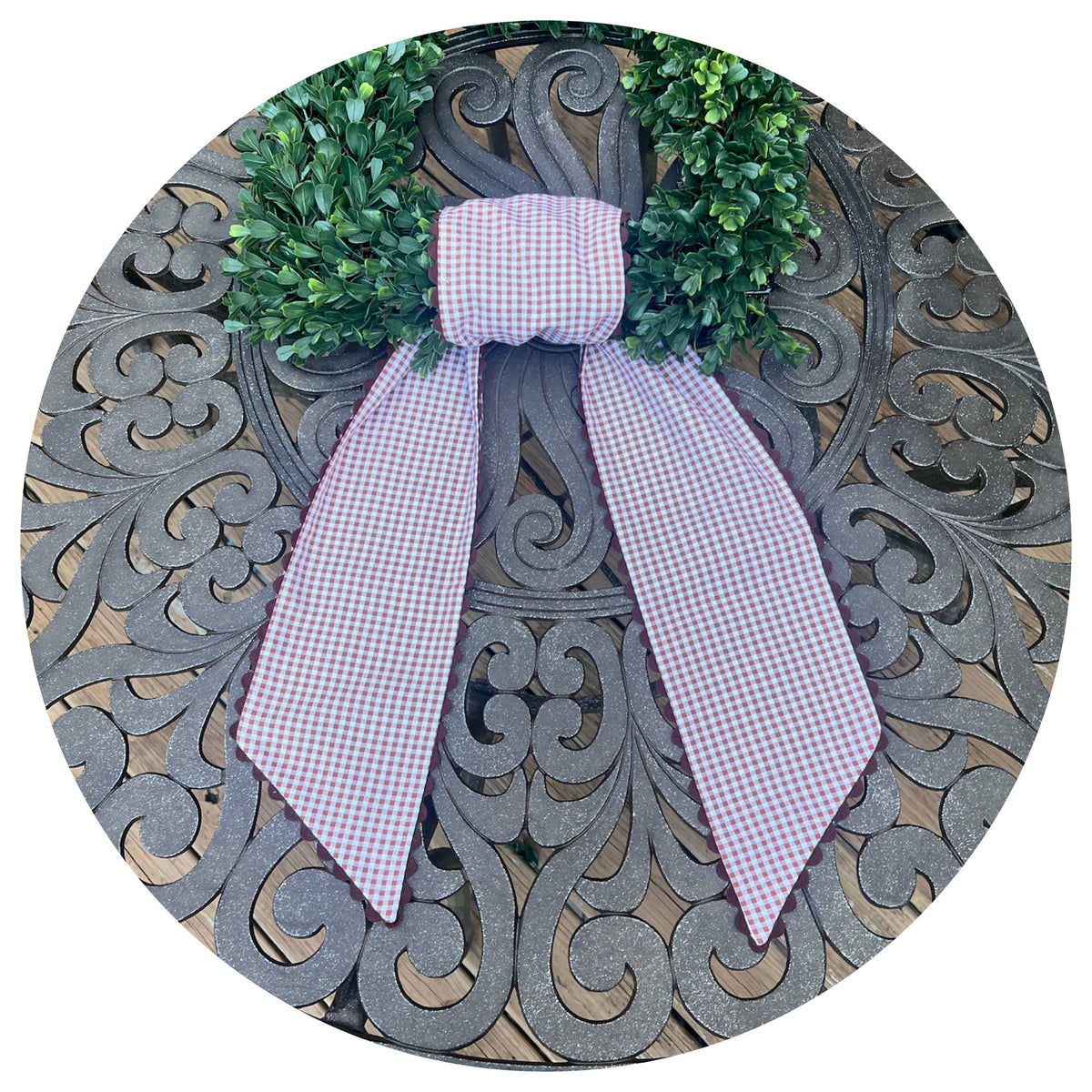 Custom Gingham Sashes with Trim