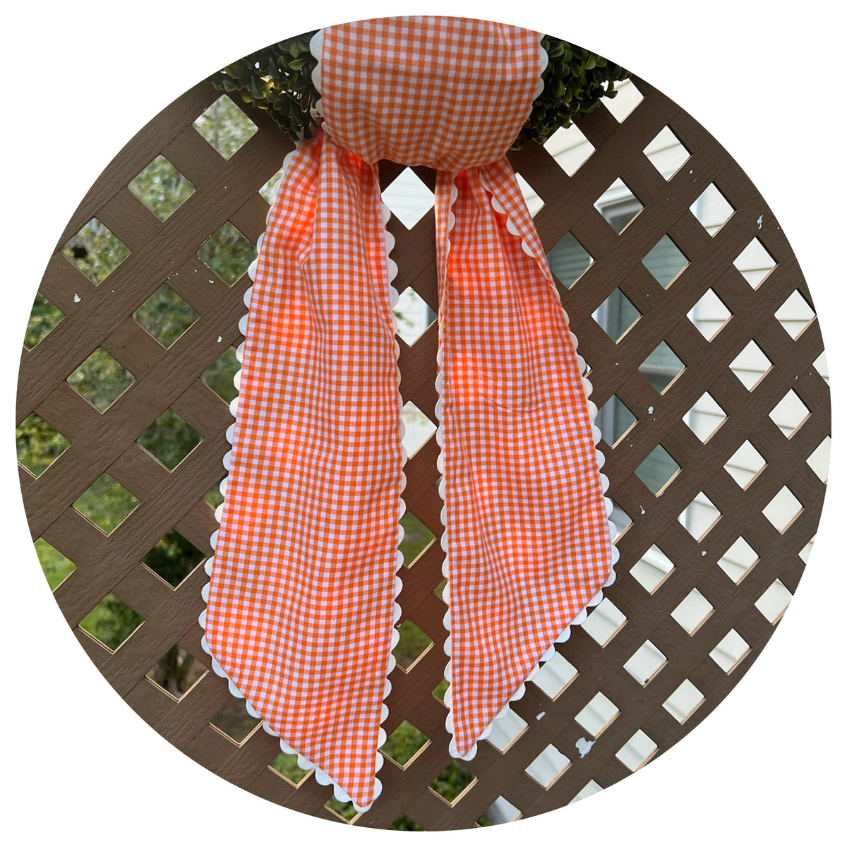 Custom Gingham Sashes with Trim