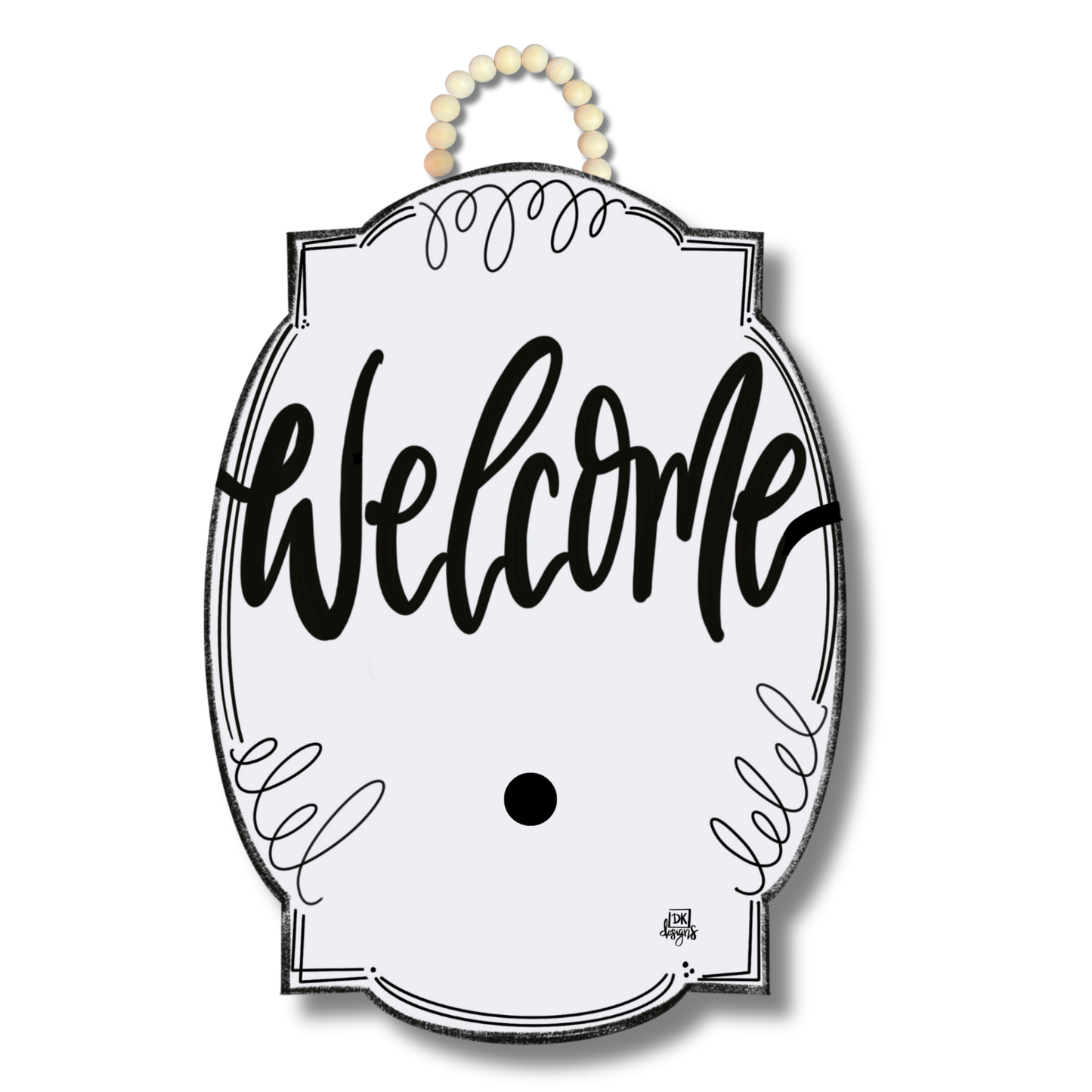 White Bloom "Welcome" Hanger + Mini