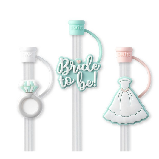 Bride to Be Straw Topper Set