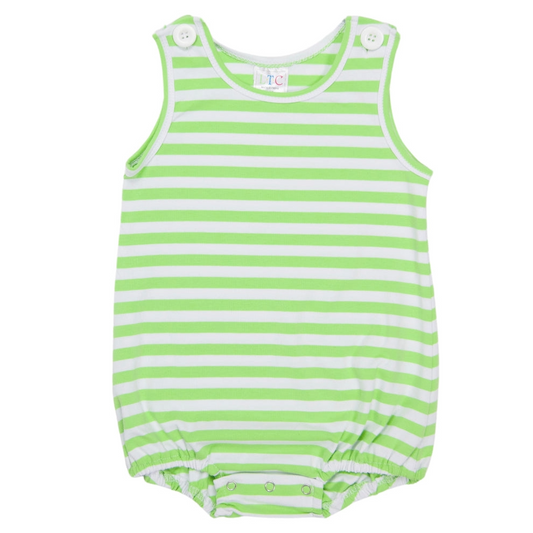 Unisex Knit Bubble - Green & White Stripe