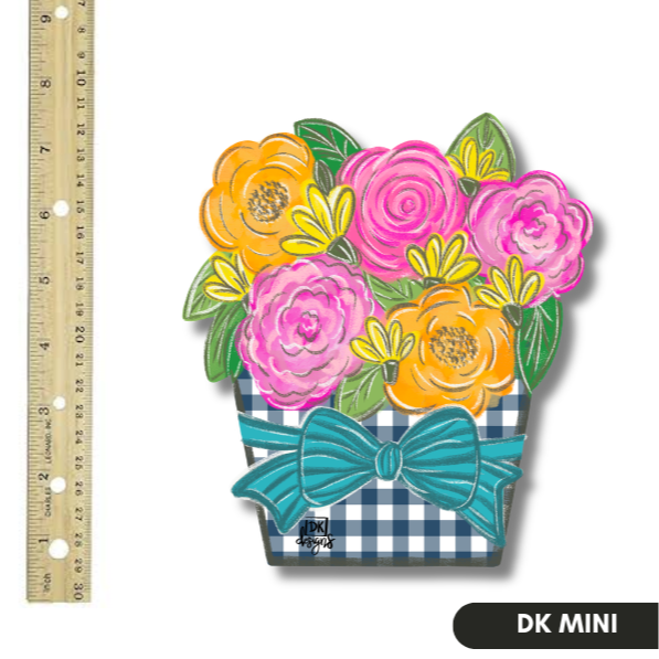 DK Gingham Flower Jar Mini