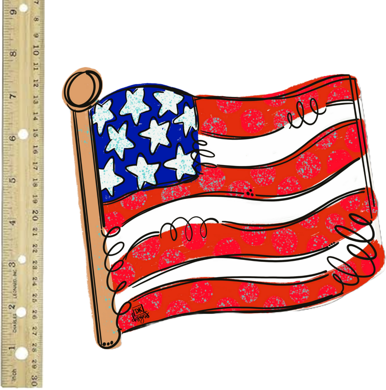 DK US Flag Pole Mini