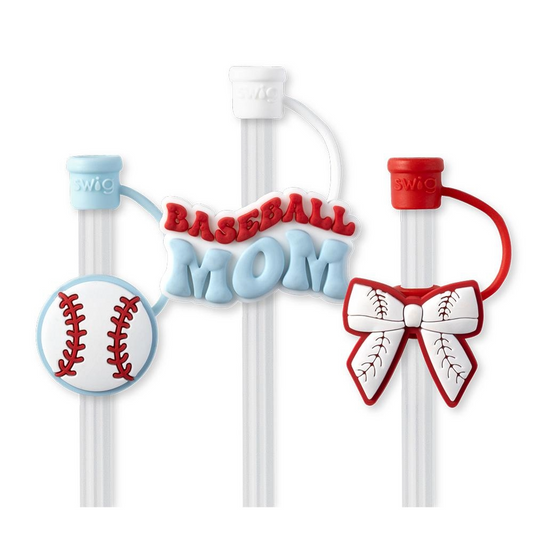 Home Run Straw Topper Set