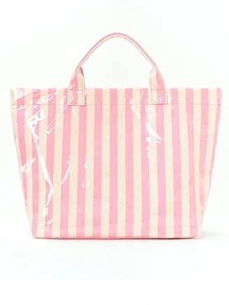 PVC Striped Tote Bag