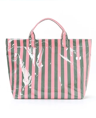 PVC Striped Tote Bag