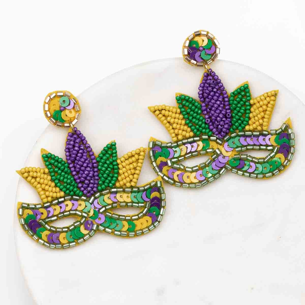 Masquerade Beaded Earring