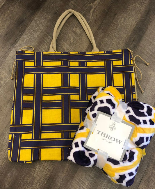 Geneva Throw - Purple/Gold